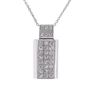 0.75 Ct. tw. Cubic Zirconia Pendant With Chain 14K Gold